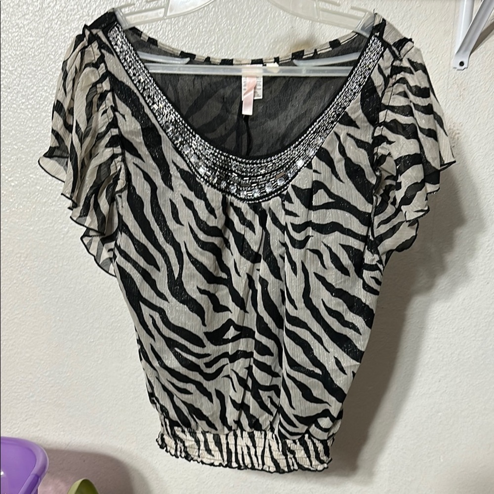 Zebra Print Women's Top